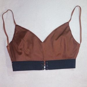 goodtime Tops - Backless Faux Leather Crop Top goodtime Tops - Backless Faux Leather Crop Top
